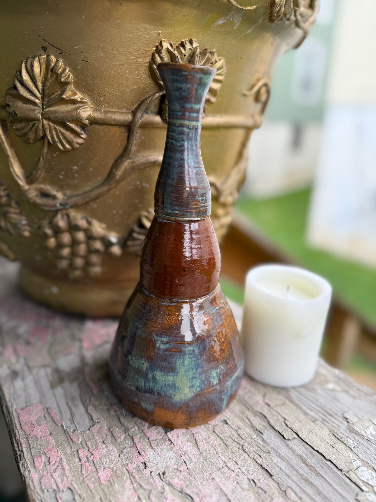 Blue and Brown Vase