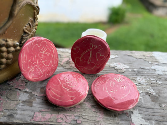 Strawberry coasters